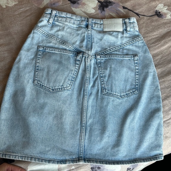 SOLD! Sandro Paris Mini Denim Skirt Size 2 Small - Picture 16 of 16